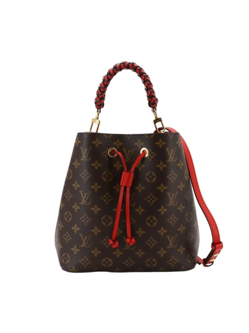 Louis Vuitton Monogram Neo Noe 2-Way Bag Brown Coquelicot